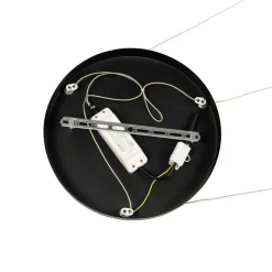 Hanglamp zwart rond incl. LED 3-staps dimbaar 3-lichts - Lyani