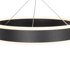 Hanglamp zwart rond incl. LED 3-staps dimbaar 3-lichts - Lyani