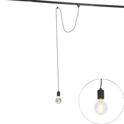 Hanglamp zwart voor railsysteem 1-fase - Iconic Cavalux