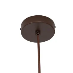 Hotel Chique hanglamp donkerbrons met brons glas 6-lichts - Monaco