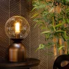 Hotel chique tafellamp donkerbrons met helder glas - Pallon Trend