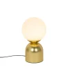 Hotel chique tafellamp goud met opaal glas - Pallon Trend