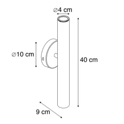 Hotel Chique wandlamp goud 2-lichts -Tubi