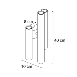 Hotel Chique wandlamp goud 6-lichts -Tubi