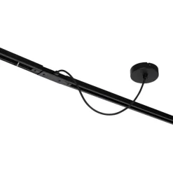 I voeding met ronde montageplaat voor 1-fase rail zwart - Iconic