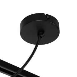 I voeding met ronde montageplaat voor 1-fase rail zwart - Iconic