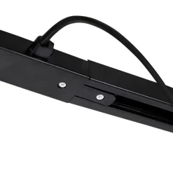 I voeding met ronde montageplaat voor 1-fase rail zwart - Iconic