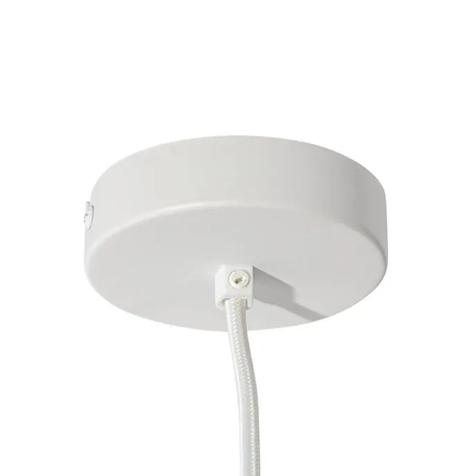 I voeding met ronde montageplaat voor 1-fase rail wit - Iconic