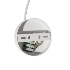 I voeding met ronde montageplaat voor 1-fase rail wit - Iconic