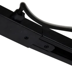 I voeding met vierkante montageplaat voor 1-fase rail zwart - Iconic