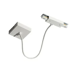 I voeding met vierkante montageplaat voor 1-fase rail wit - Iconic