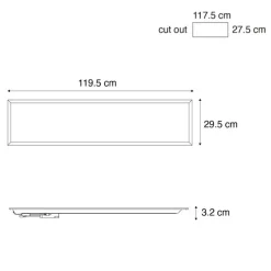 Inbouw LED-paneel wit langwerpig incl. LED 3000K - 6500K - Seagal