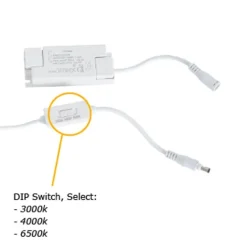 Inbouw LED-paneel wit langwerpig incl. LED 3000K - 6500K - Seagal