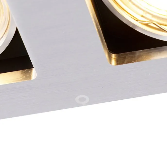 Inbouwspot aluminium rechthoekig 2-lichts - Qure