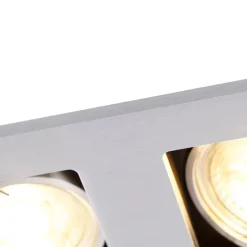 Inbouwspot aluminium rechthoekig 2-lichts - Qure