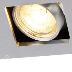 Inbouwspot aluminium rechthoekig 2-lichts - Qure