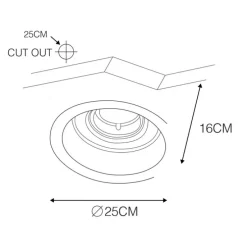 Inbouwspot Gipsy Zero round I G53 AR111