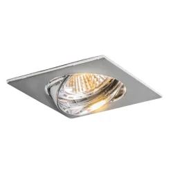 Inbouwspot kantelbaar chroom vierkant - Edu