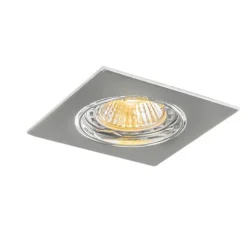 Inbouwspot kantelbaar chroom vierkant - Edu