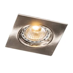 Inbouwspot kantelbaar staal vierkant - Edu