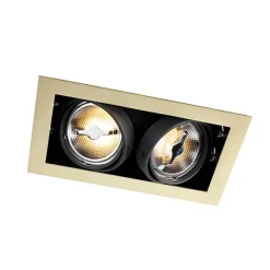 Inbouwspot messing verstelbaar 2-lichts - Oneon