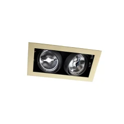 Inbouwspot messing verstelbaar 2-lichts - Oneon