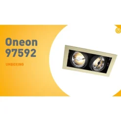 Inbouwspot messing verstelbaar 2-lichts - Oneon