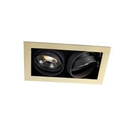 Inbouwspot messing verstelbaar 2-lichts - Oneon