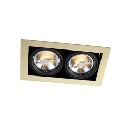 Inbouwspot messing verstelbaar 2-lichts - Oneon