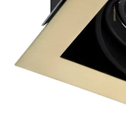 Inbouwspot messing verstelbaar 2-lichts - Oneon