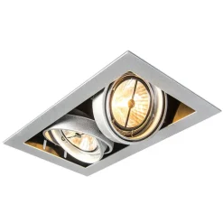 Inbouwspot staal AR111 verstelbaar 2-lichts - Oneon