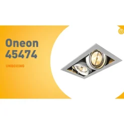 Inbouwspot staal AR111 verstelbaar 2-lichts - Oneon