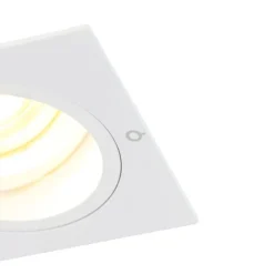 Inbouwspot vierkant wit draai- en kantelbaar - Chuck