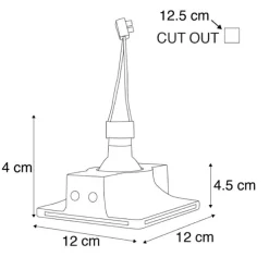 Inbouwspot wit 12 cm rond - Gypsy Stucco