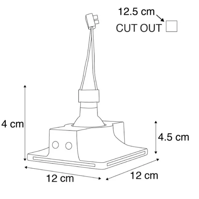 Inbouwspot wit 12 cm rond - Gypsy Stucco