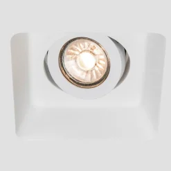 Inbouwspot wit 15 cm vierkant kantelbaar - Gypsy Stucco