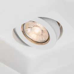 Inbouwspot wit 15 cm vierkant kantelbaar - Gypsy Stucco