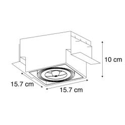 Inbouwspot wit AR111 draai- en kantelbaar trimless - Oneon