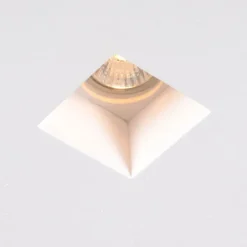 Inbouwspot wit 12cm vierkant - Gypsy Stucco