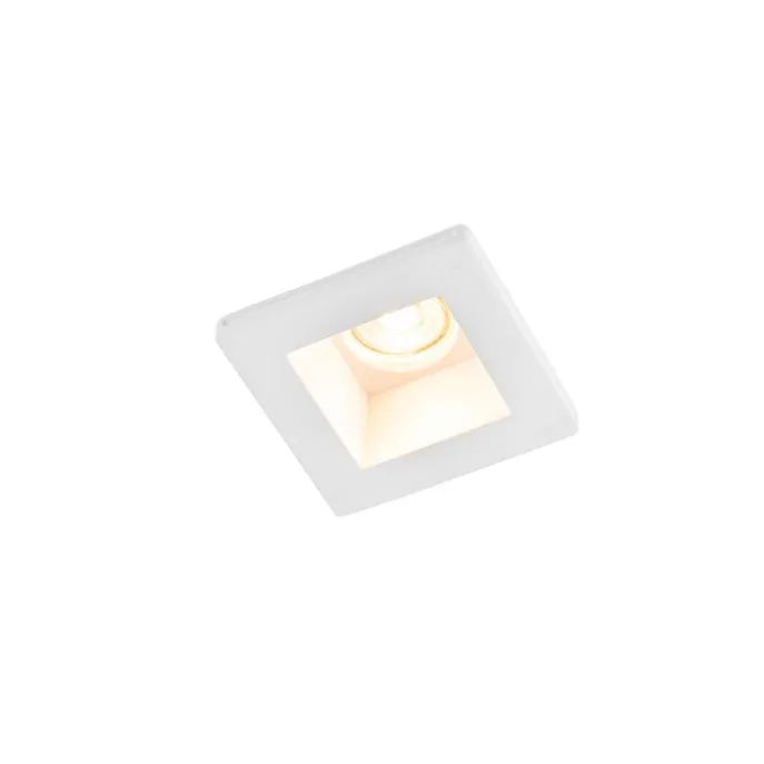 Inbouwspot wit 12cm vierkant - Gypsy Stucco