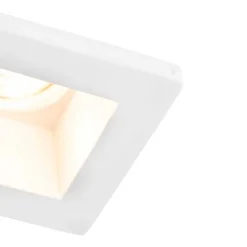Inbouwspot wit 12cm vierkant - Gypsy Stucco