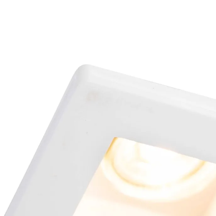 Inbouwspot wit 12cm vierkant - Gypsy Stucco
