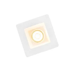 Inbouwspot wit 12cm vierkant - Gypsy Stucco