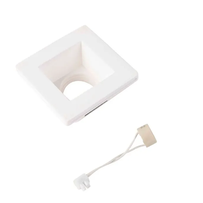 Inbouwspot wit 12cm vierkant - Gypsy Stucco