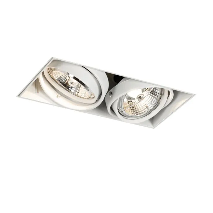 Inbouwspot wit GU10 AR70 trimless 2-lichts - Oneon