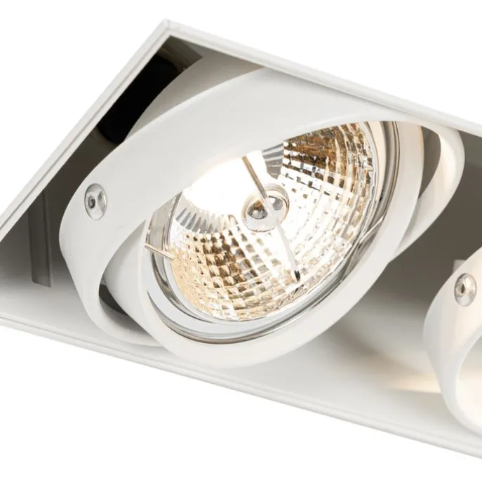 Inbouwspot wit GU10 AR70 trimless 2-lichts - Oneon