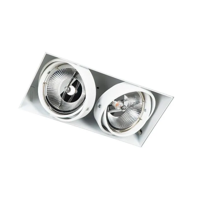 Inbouwspot wit GU10 AR111 trimless 2-lichts - Oneon