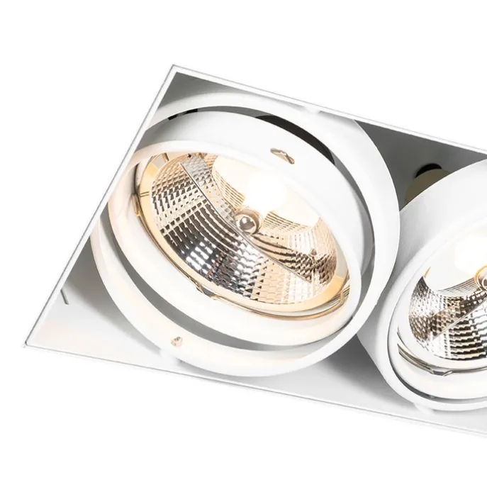 Inbouwspot wit GU10 AR111 trimless 2-lichts - Oneon