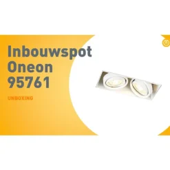 Inbouwspot wit GU10 draai- en kantelbaar trimless 2-lichts - Oneon