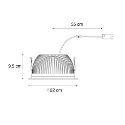 Inbouwspot wit incl. LED 3000K-5000K - Elias